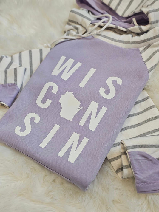 WIS-CON-SIN Non Distressed [Double Hooded Sweatshirt]