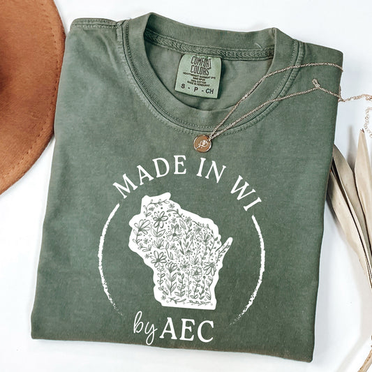 Made in WI Floral Logo [Adult Apparel]