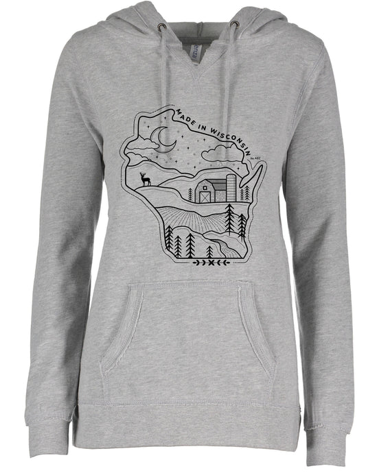Made in WI [Women's V Neck Sweatshirt]