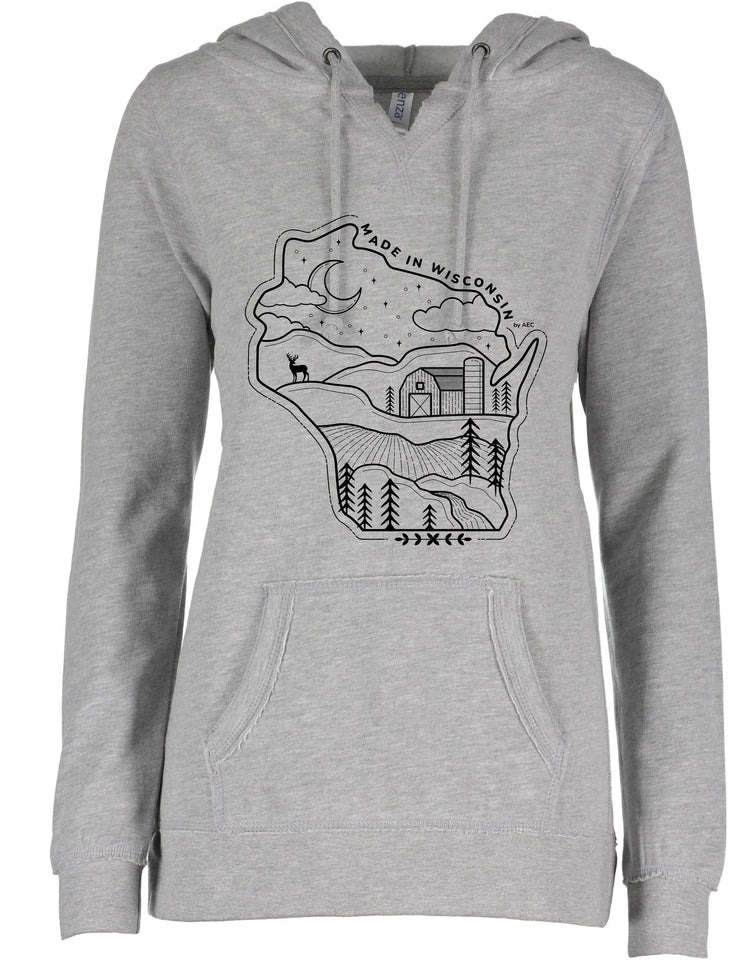 Made in WI [Women's V Neck Sweatshirt]